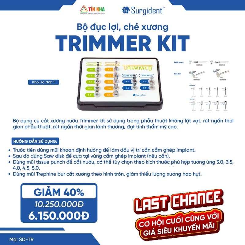Bộ Đục Lợi, Chẻ Xương Trimmer Kit