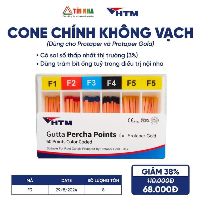 Cone Chính Không Vạch (Dùng cho Protaper)
